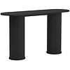 Nola Zwart Eiken Sidetable Ovaal 130 cm Nola Zwart Eiken Sidetable Ovaal 130 cm