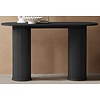 Nola Zwart Eiken Sidetable Ovaal 130 cm Nola Zwart Eiken Sidetable Ovaal 130 cm