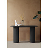 Nola Zwart Eiken Sidetable Ovaal 130 cm Nola Zwart Eiken Sidetable Ovaal 130 cm
