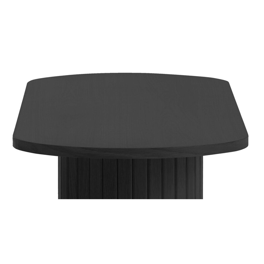 Nola Zwart Eiken Sidetable Ovaal 130 cm Nola Zwart Eiken Sidetable Ovaal 130 cm