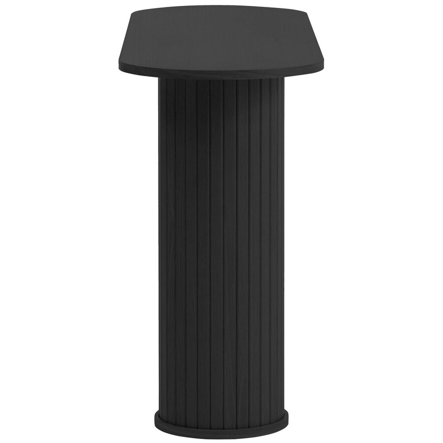 Nola Zwart Eiken Sidetable Ovaal 130 cm Nola Zwart Eiken Sidetable Ovaal 130 cm