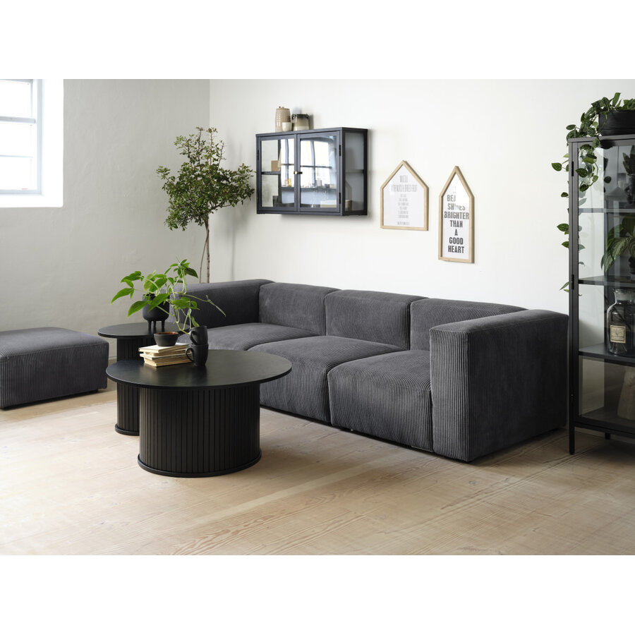 Nola Zwart Eiken Bijzettafel Rond Ø50 cm
