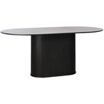 Hygge Interiors Nola 180 cm Ovale Eettafel Zwart Eiken Hygge Interiors Nola 180 cm Ovale Eettafel Zwart Eiken