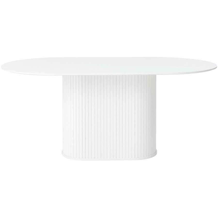 Nola 180 cm Ovale Eettafel Wit Eiken Nola 180 cm Ovale Eettafel Wit Eiken