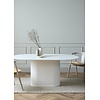Nola 180 cm Ovale Eettafel Wit Eiken Nola 180 cm Ovale Eettafel Wit Eiken