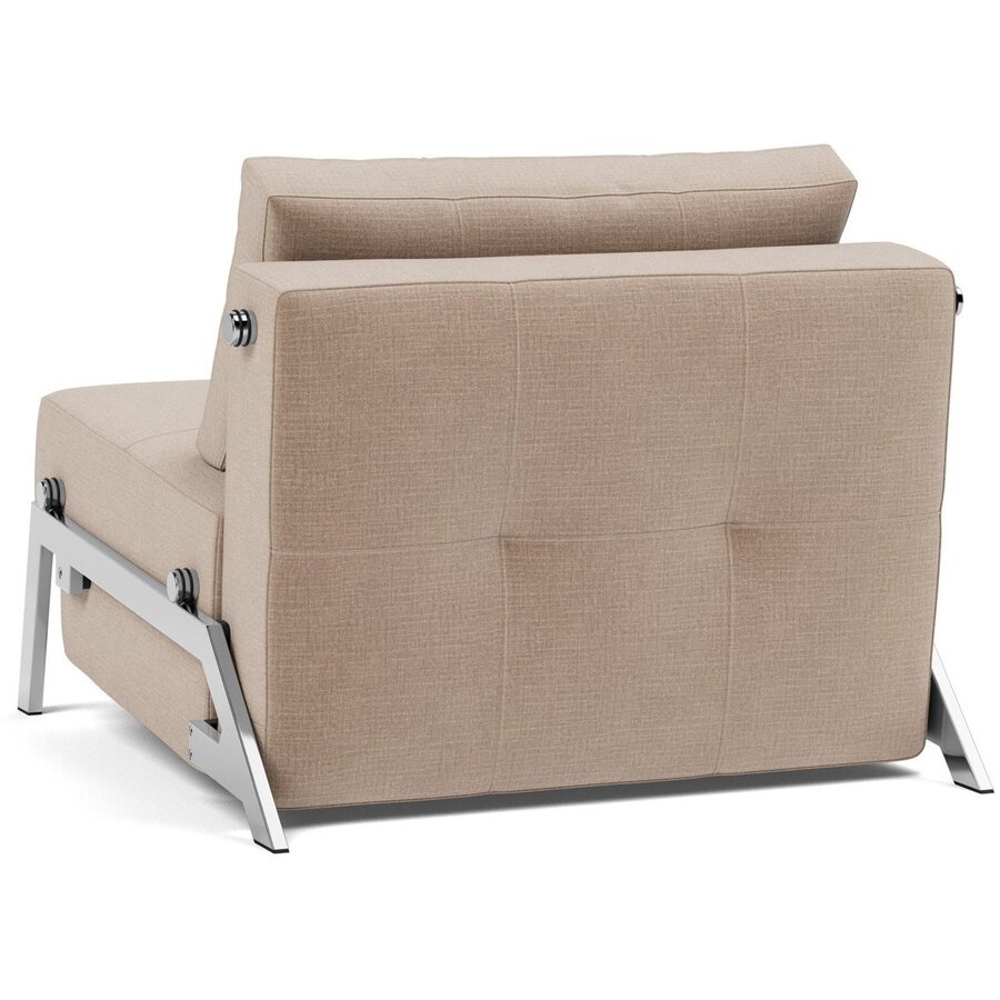Cubed Slaapstoel Mocha / Chrome Cubed Slaapstoel Mocha / Chrome