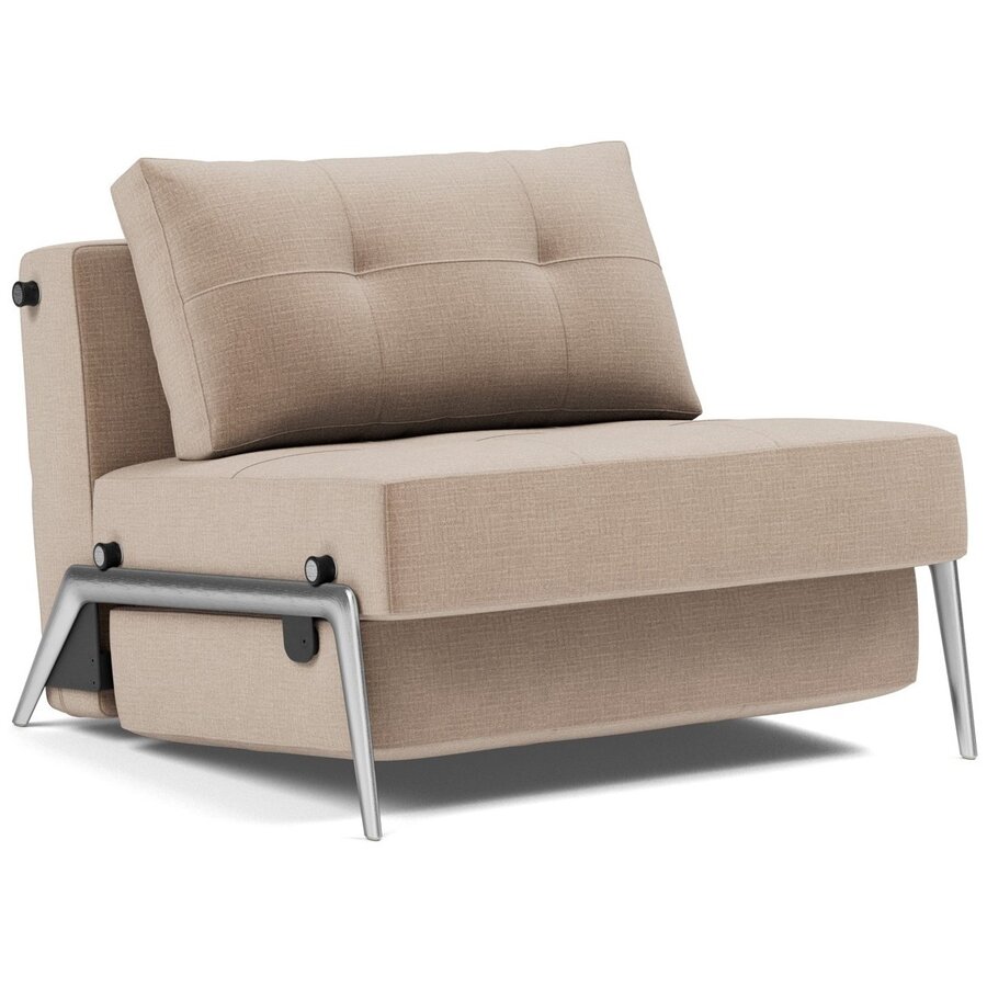 Cubed Slaapstoel Mocha / Aluminium