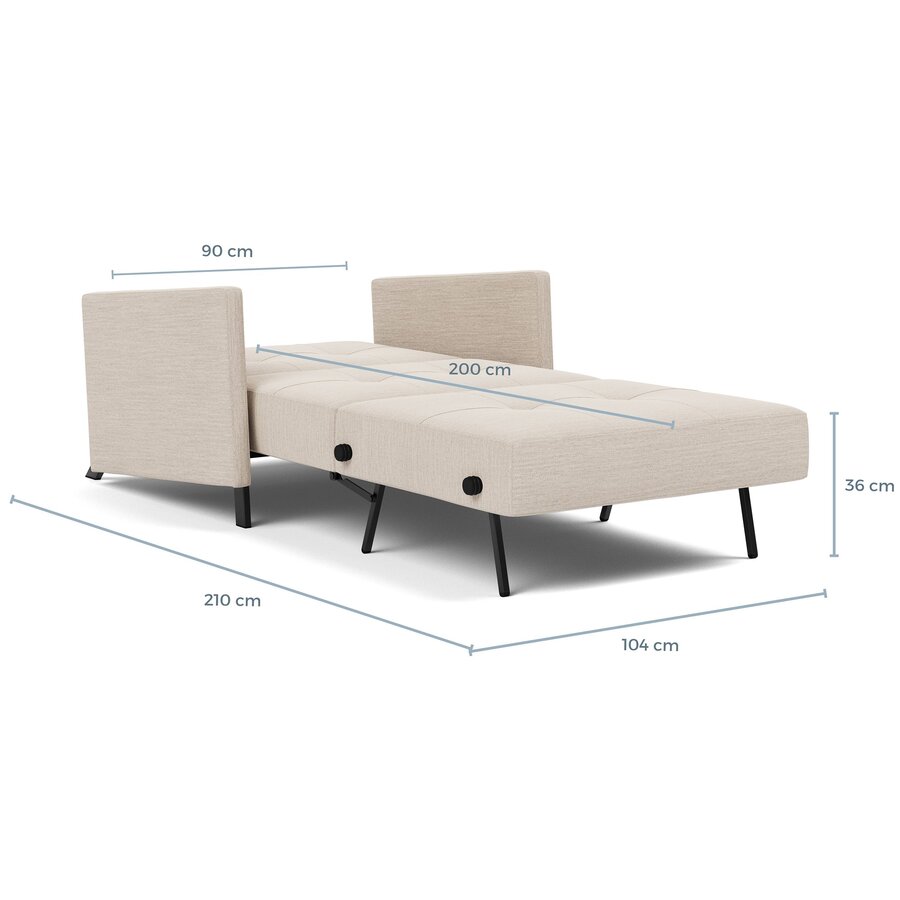 Cubed Slaapstoel met Armleuning Mocha Cubed Slaapstoel met Armleuning Mocha