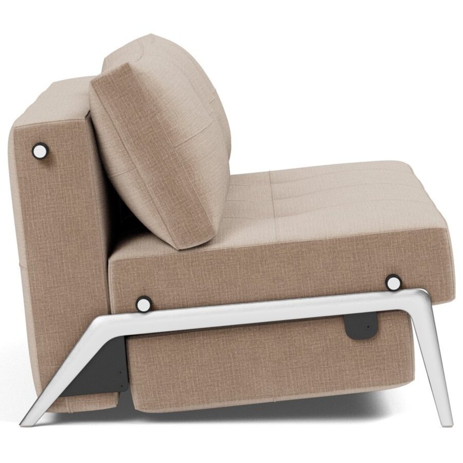 Cubed Aluminium 140 cm Slaapbank Mocha