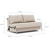 Cubed Aluminium 140 cm Slaapbank Mocha