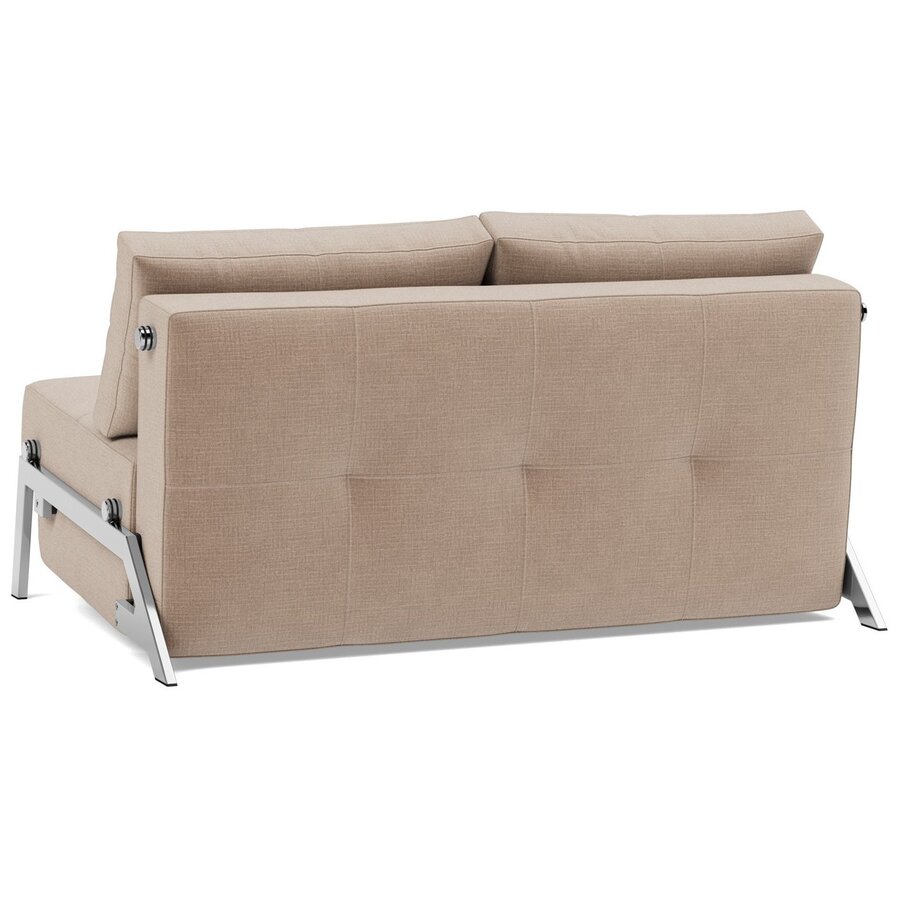Cubed Chrome 140 cm Slaapbank Mocha Cubed Chrome 140 cm Slaapbank Mocha