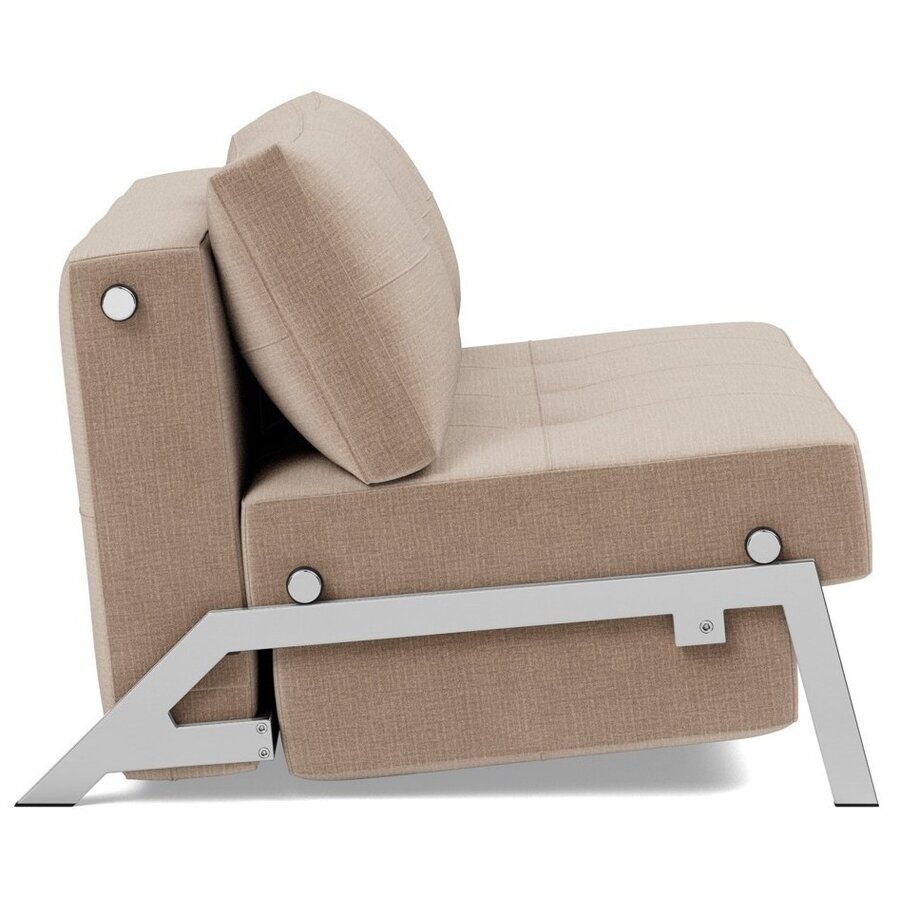 Cubed Chrome 140 cm Slaapbank Mocha Cubed Chrome 140 cm Slaapbank Mocha