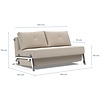 Cubed Chrome 140 cm Slaapbank Mocha Cubed Chrome 140 cm Slaapbank Mocha