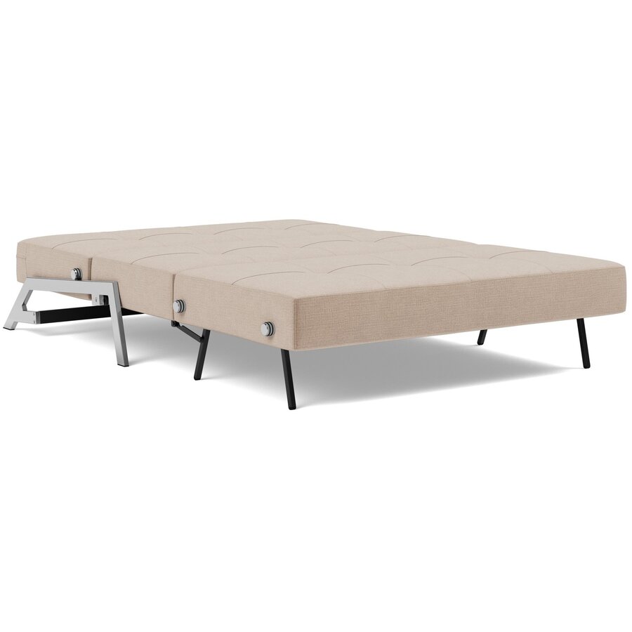 Cubed Chrome 140 cm Slaapbank Mocha Cubed Chrome 140 cm Slaapbank Mocha