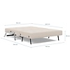 Cubed Chrome 140 cm Slaapbank Mocha Cubed Chrome 140 cm Slaapbank Mocha