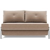 Cubed Chrome 140 cm Slaapbank Mocha Cubed Chrome 140 cm Slaapbank Mocha
