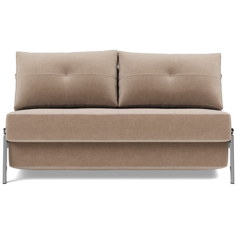 Cubed Chrome 140 cm Slaapbank Mocha Cubed Chrome 140 cm Slaapbank Mocha