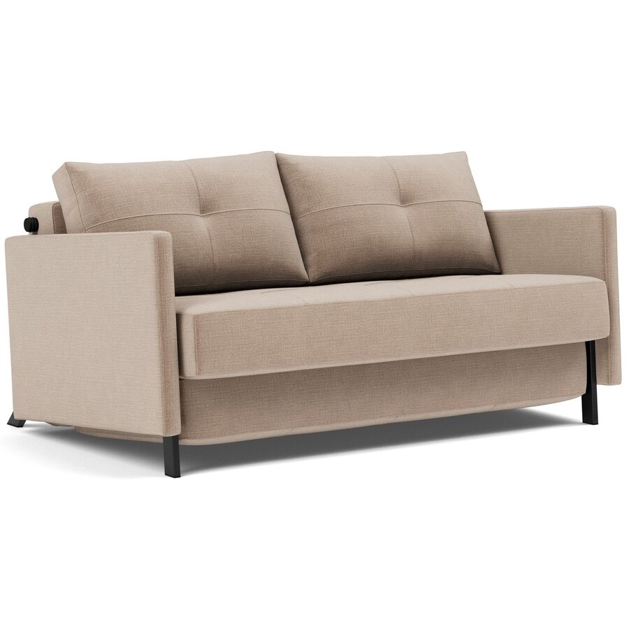 Cubed met Armleuning 140 cm Slaapbank Mocha Cubed met Armleuning 140 cm Slaapbank Mocha