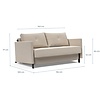 Cubed met Armleuning 140 cm Slaapbank Mocha Cubed met Armleuning 140 cm Slaapbank Mocha