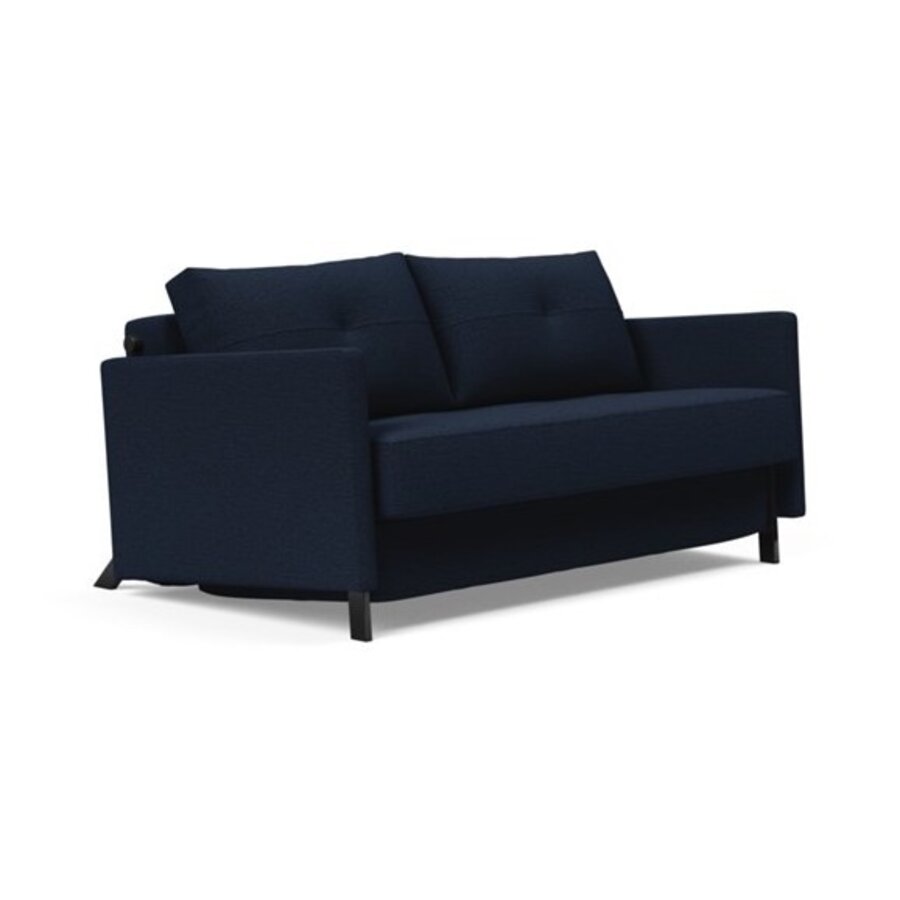 Cubed met Armleuning 160 cm Slaapbank Blauw