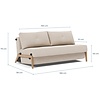 Cubed Wood 160 cm Slaapbank Mocha