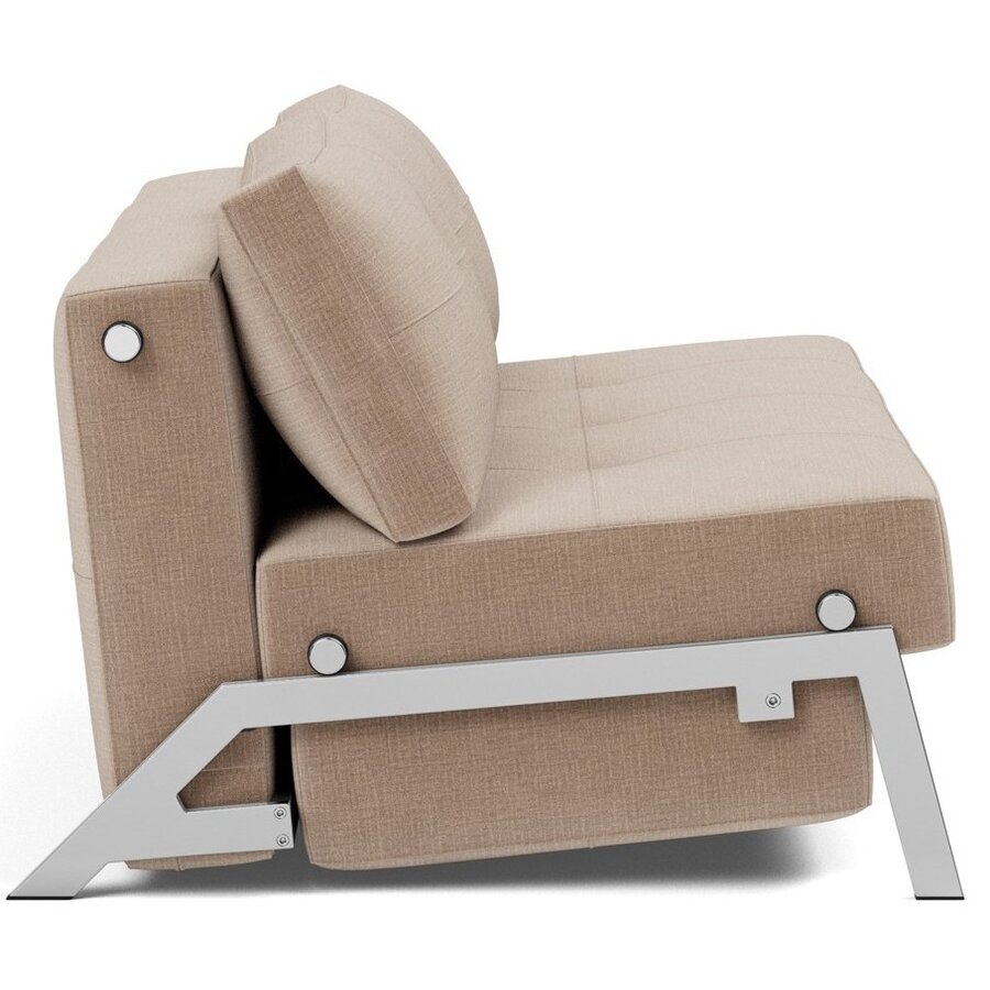 Cubed Chrome 160 cm Slaapbank Mocha Cubed Chrome 160 cm Slaapbank Mocha
