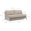 Cubed Chrome 160 cm Slaapbank Mocha Cubed Chrome 160 cm Slaapbank Mocha