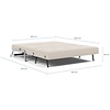 Cubed Chrome 160 cm Slaapbank Mocha Cubed Chrome 160 cm Slaapbank Mocha