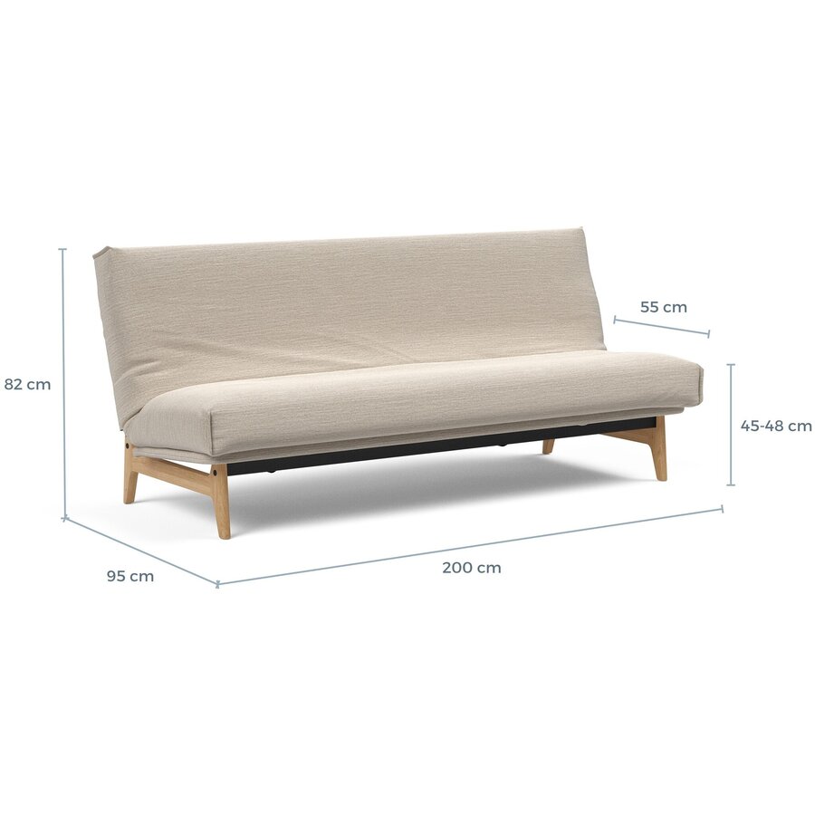 Aslak Beige Cordufine Slaapbank 120 cm Aslak Beige Cordufine Slaapbank 120 cm