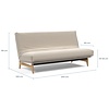 Aslak Beige Cordufine Slaapbank 140 cm