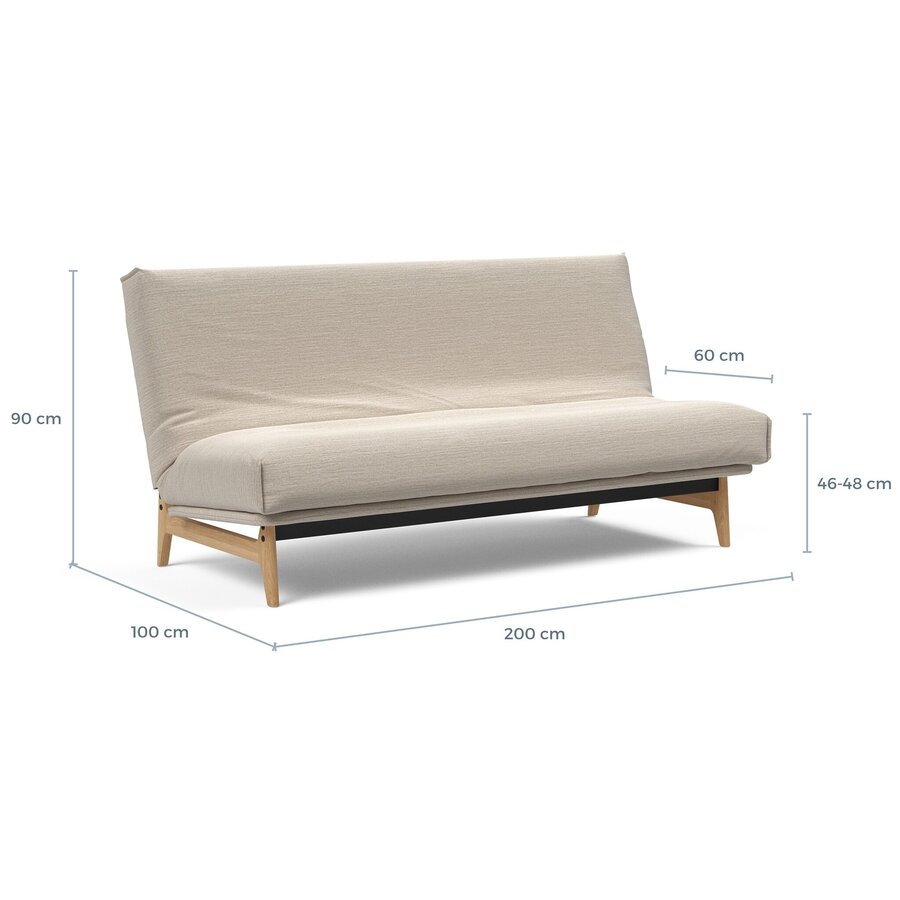 Aslak Beige Cordufine Slaapbank 140 cm