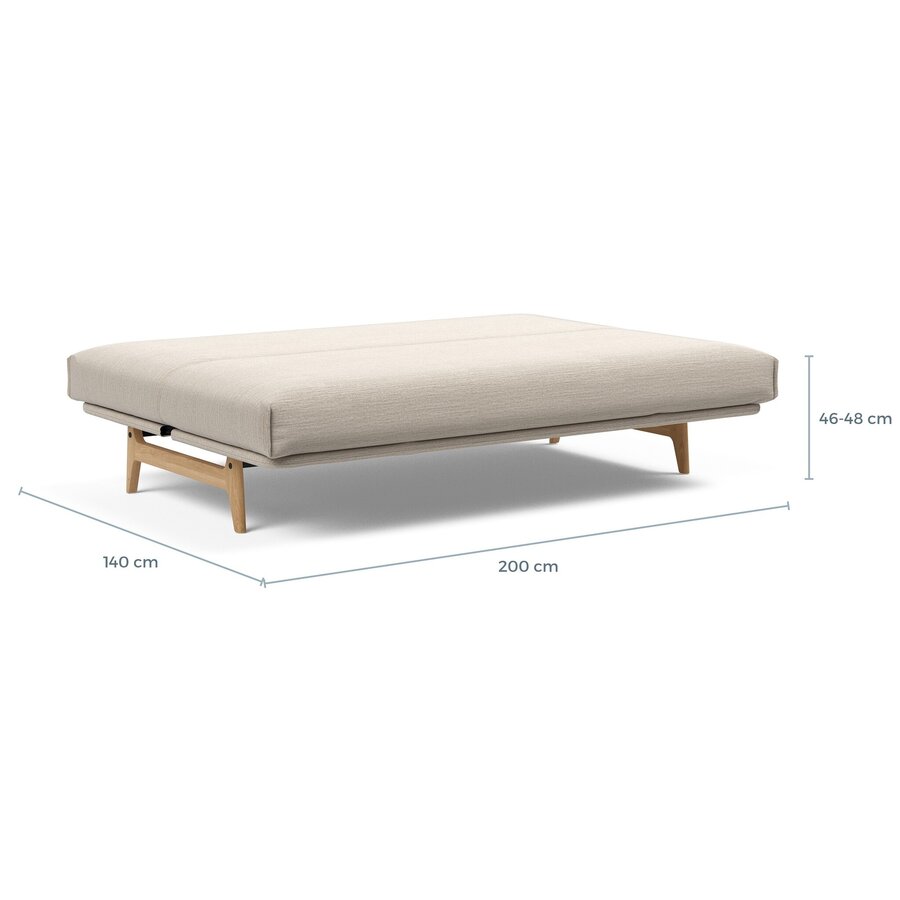 Aslak Beige Cordufine Slaapbank 140 cm