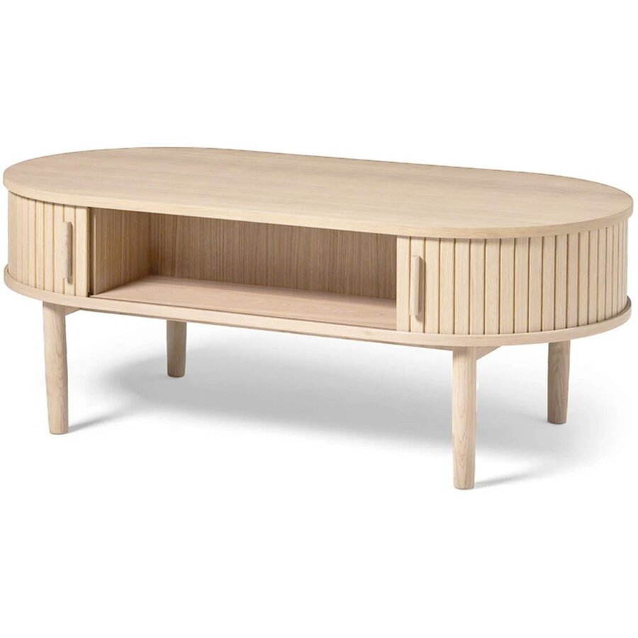 Meta Blank Eiken Salontafel Ovaal 120 cm Meta Blank Eiken Salontafel Ovaal 120 cm