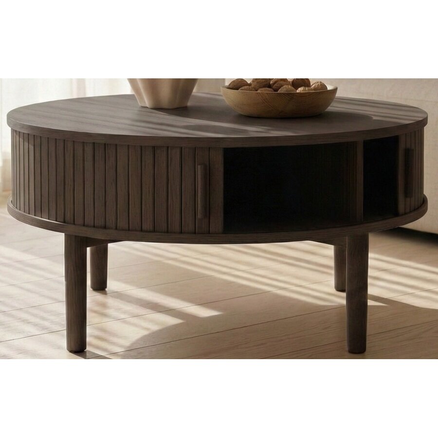 Meta Espresso Eiken Salontafel Rond Ø85 cm