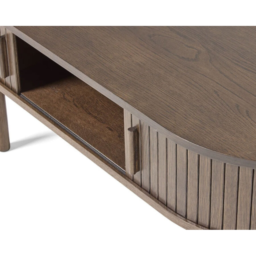 Meta Espresso Eiken Salontafel Ovaal 120 cm