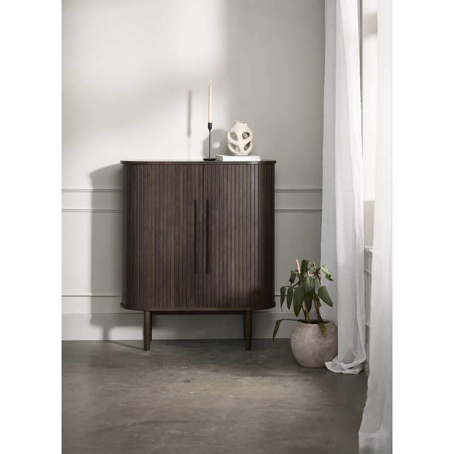 Meta Espresso Eiken Opbergkast H118 cm Meta Espresso Eiken Opbergkast H118 cm