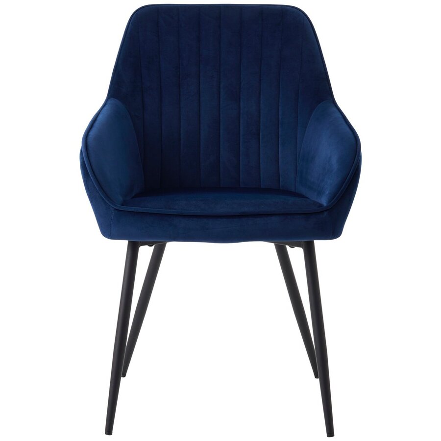Nolan Armstoel Blauw Velvet Stripes Nolan Armstoel Blauw Velvet Stripes