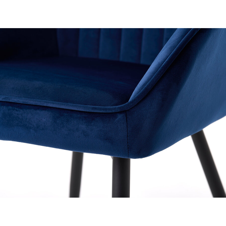 Nolan Armstoel Blauw Velvet Stripes Nolan Armstoel Blauw Velvet Stripes