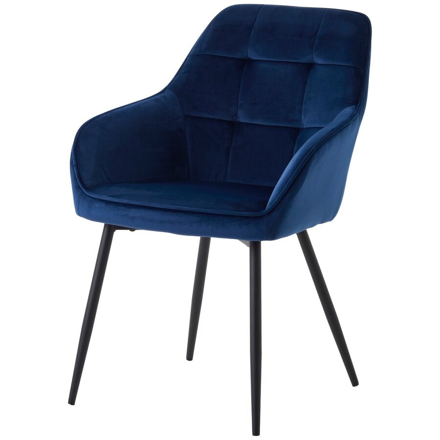 Nolan Armstoel Blauw Velvet Squares Nolan Armstoel Blauw Velvet Squares