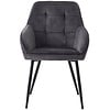 Nolan Armstoel Donkergrijs Velvet Squares Nolan Armstoel Donkergrijs Velvet Squares