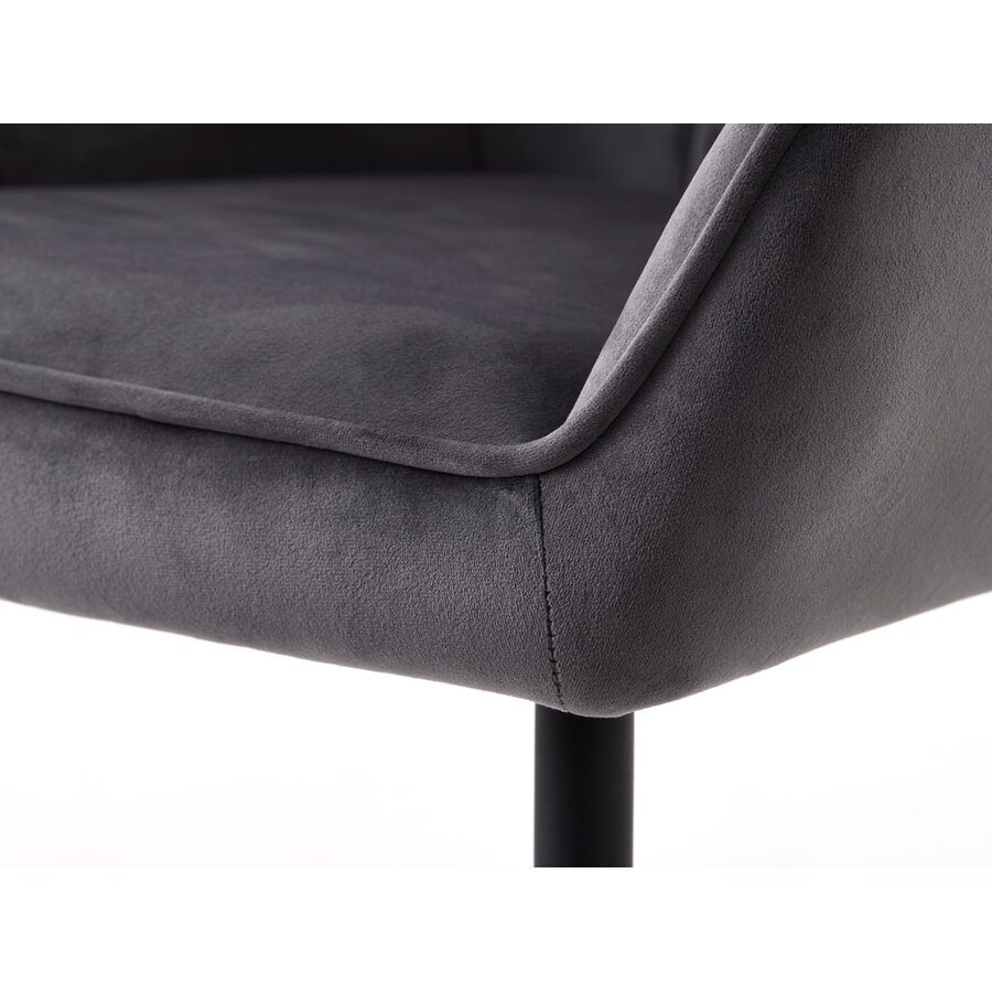 Nolan Armstoel Donkergrijs Velvet Squares Nolan Armstoel Donkergrijs Velvet Squares