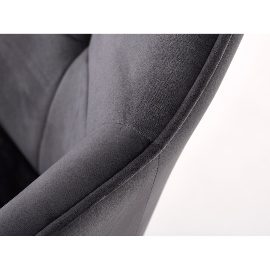 Nolan Armstoel Donkergrijs Velvet Squares Nolan Armstoel Donkergrijs Velvet Squares
