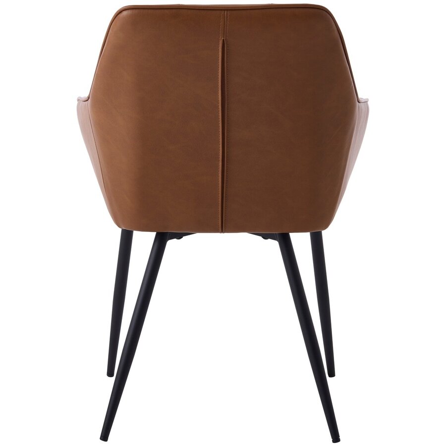 Nolan Armstoel Cognac Kunstleer Squares