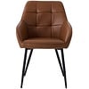 Nolan Armstoel Cognac Kunstleer Squares