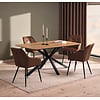 Nolan Armstoel Cognac Kunstleer Squares