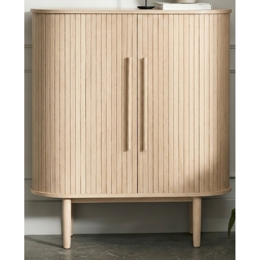 Meta Blank Eiken Opbergkast H118 cm Hygge Interiors Meta Blank Eiken Opbergkast H118 cm