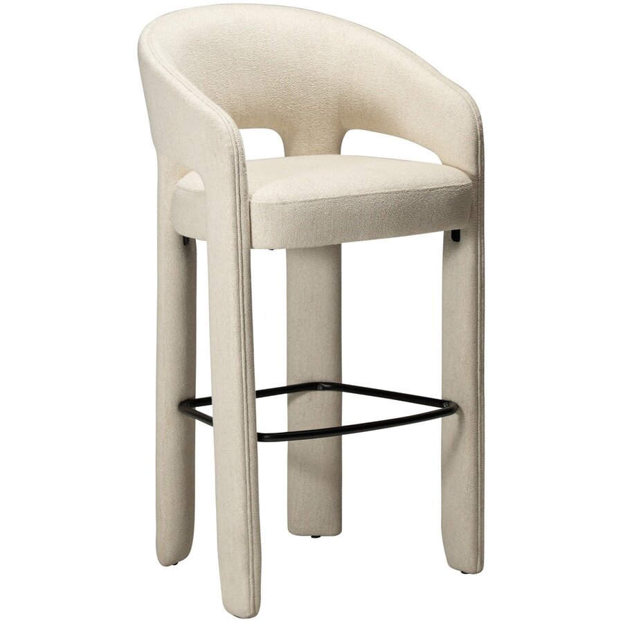 Splendor Beige Bouclé Barstoel Splendor Beige Bouclé Barstoel