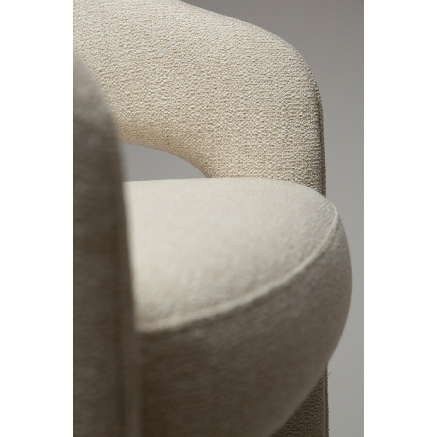 Splendor Beige Bouclé Barstoel Splendor Beige Bouclé Barstoel