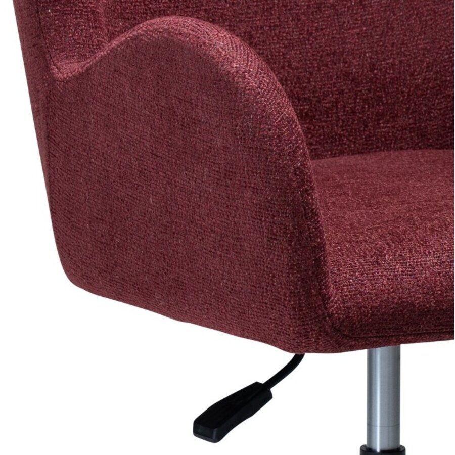 Glam Merlot Bouclé Bureaustoel Glam Merlot Bouclé Bureaustoel