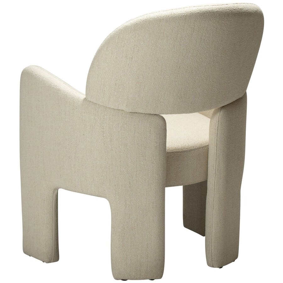 Aole Beige Bouclé Loungestoel Aole Beige Bouclé Loungestoel